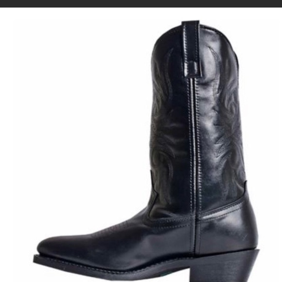 SALE 🎉🎉 Laredo 4240 Western Cowboy Work Men’s black leather 11 1/2 rubber sole - Picture 2 of 10